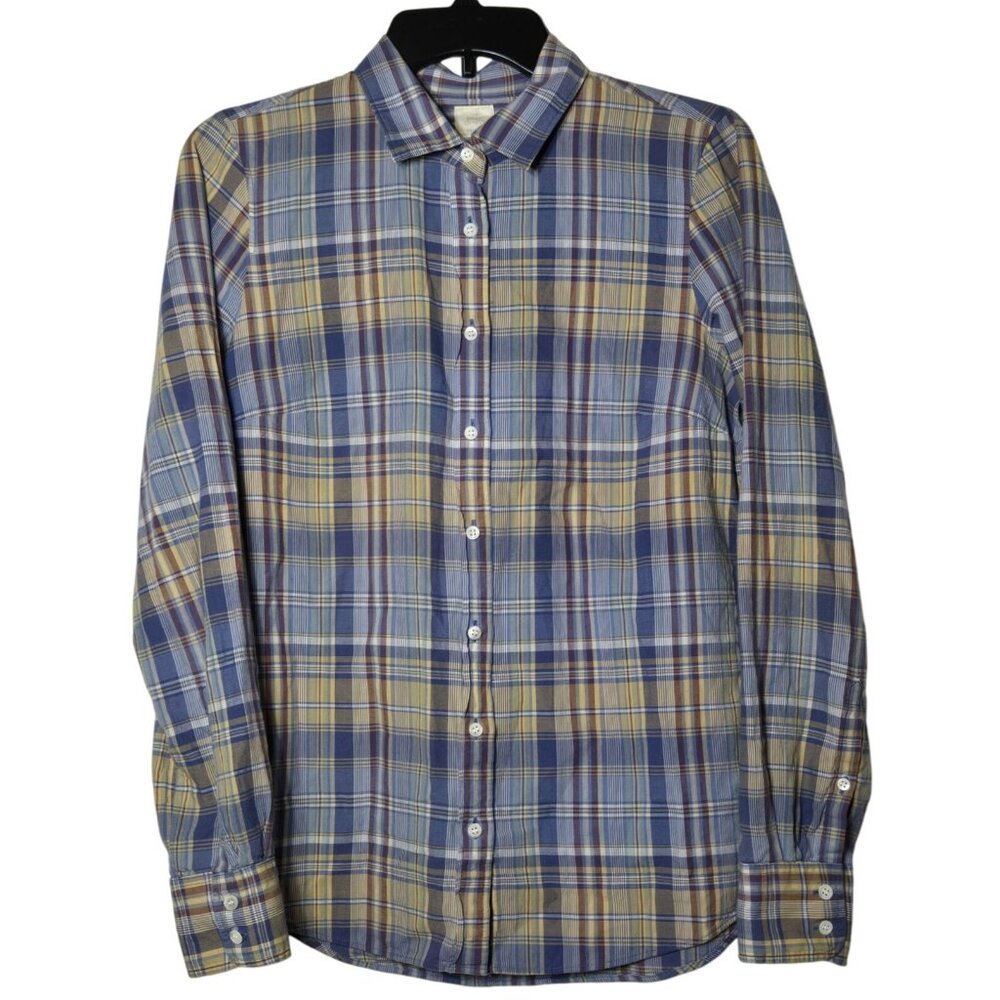 J Crew Women The Boy Shirt Plaid Long Sleeve Button Top 4 Fall Casual